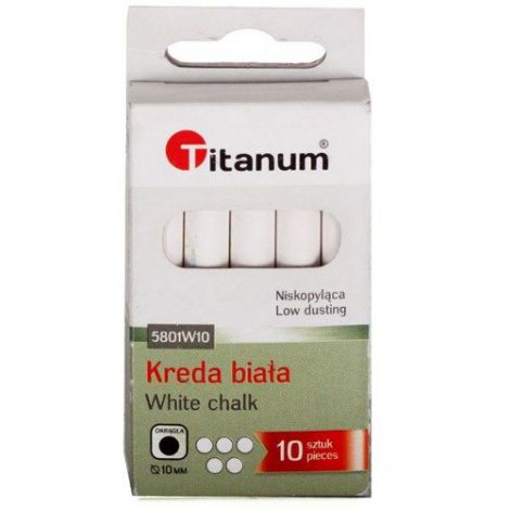 Kreda Titanum szkolna Biała, 10 sztuk